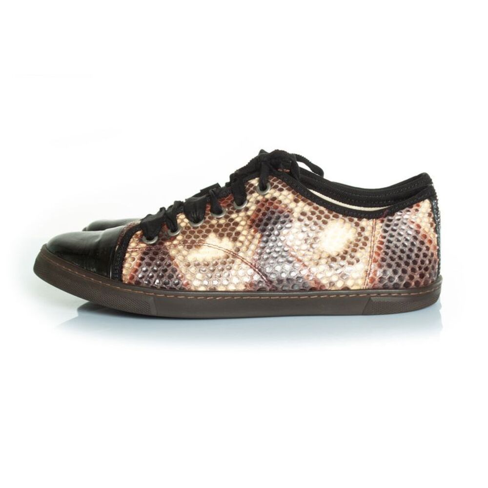 Lanvin Python Trainers With Patent Leather Toe - image 2